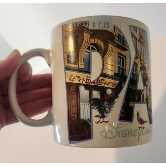Disneyland Resort Paris Official Mickey & Minnie Mouse Extra Large 3D Mug White - Picture 5 of 8